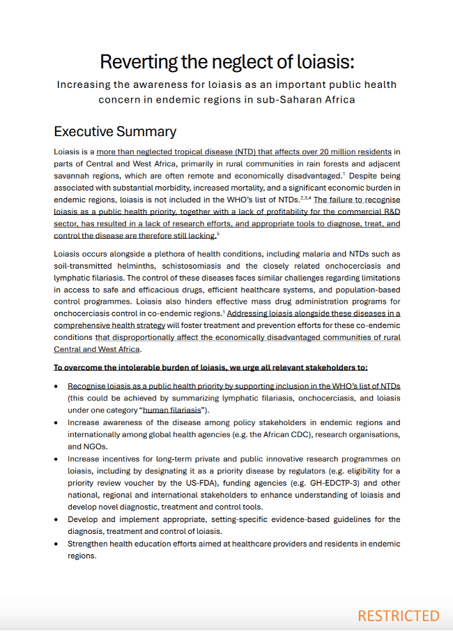 Loaloa Advocacy First page of the Loaloa advocacy document linked next to the picture
